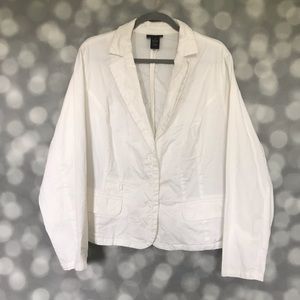 Lane Bryant White Blazer Size 24